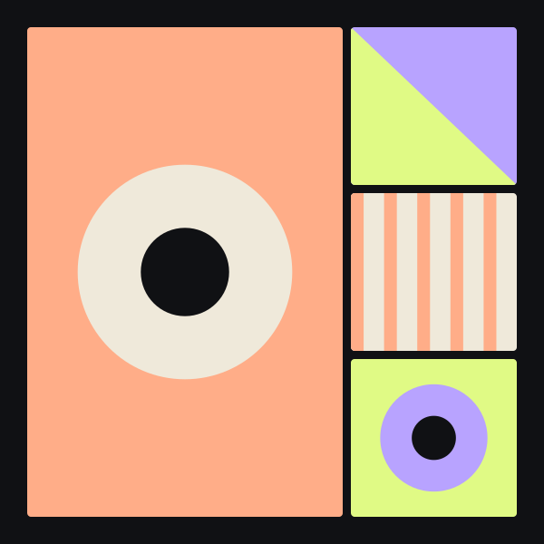 Geometric preview of one big moment editable mosaic layout